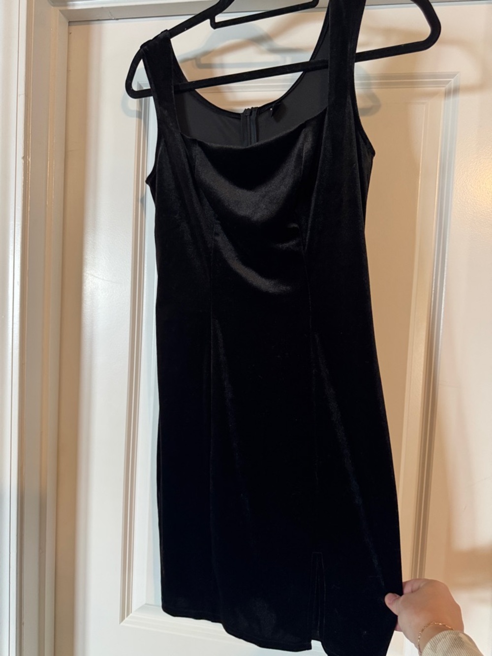 Black Velvet Mini Dress